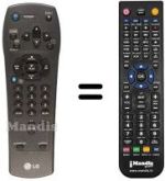 Télécommande équivalente LG BD260