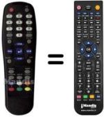 Télécommande équivalente REMCON604