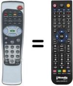 Télécommande équivalente Silvercrest SL65