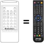 Télécommande équivalente Audiosonic KT8347