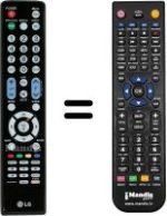 Télécommande équivalente LG 55SL8500