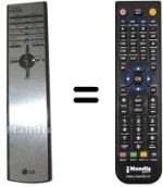 Télécommande équivalente LG 6710V00084U