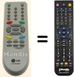 Télécommande équivalente LG 6710V00090D