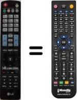 Télécommande équivalente LG AKB72914029