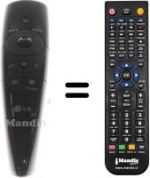 Télécommande équivalente LG 55LW5590