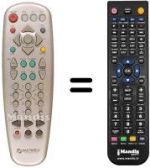 Télécommande équivalente HANTAREX PD42