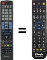 Télécommande équivalente LG 26LK330