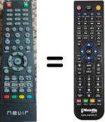 Télécommande équivalente Nevir NVR7900504K2N