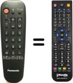 Télécommande équivalente Panasonic TC-14S1RF