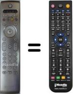 Télécommande équivalente Philips 30PF9975 / 12