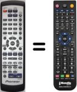 Replacement remote control Pioneer XV-DV360