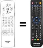 Télécommande équivalente Daewoo 48B3822D05