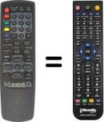 Télécommande équivalente Daewoo DVS20FBT