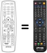 Replacement remote control Aiwa HV-FX8200