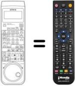 Replacement remote control Aiwa HV-F150