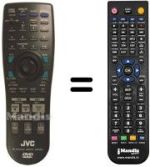 Télécommande équivalente JVC XV505