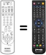 Télécommande équivalente Sony SLV-SE80VC2