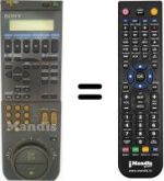 Télécommande équivalente Samsung RMT-V104A