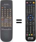 Télécommande équivalente Sharp VCA39