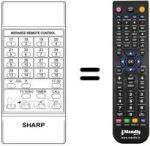 Télécommande équivalente Sharp RRMCG0292CESA