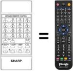 Télécommande équivalente Sharp RRMCG0293CESA