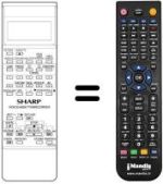 Télécommande équivalente Sharp RRMCG0672UMSA