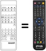 Télécommande équivalente Sharp RRMCG0739BMSA