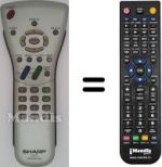 Replacement remote control Sharp RCT5603