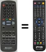 Télécommande équivalente Sharp 70DS15SN