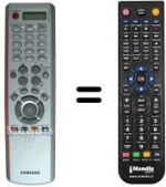 Télécommande équivalente Samsung LE40R86WDX/XEC