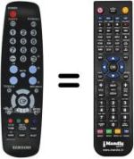 Replacement remote control Samsung LE40N71BX/NWT
