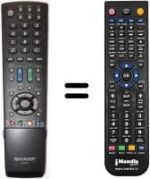 Replacement remote control Sharp LC-40LU705E