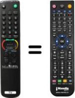 Télécommande équivalente Sony KVM-1450E