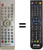 Télécommande équivalente Sunstech TL-X2252D