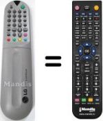 Télécommande équivalente LG RL28CZ10RX
