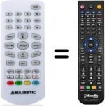 Télécommande équivalente MAJESTIC TVD-934 TFT