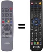 Replacement remote control Toshiba 076N0GX020
