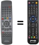 Replacement remote control Toshiba 076R0EY020