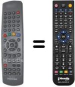 Replacement remote control Toshiba TW50127
