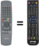 Replacement remote control Toshiba V30037753
