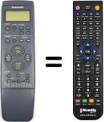 Télécommande équivalente Panasonic VEQ1866