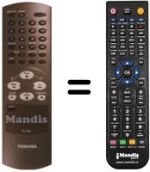 Télécommande équivalente Toshiba V220W