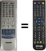 Télécommande équivalente Toshiba V622EW