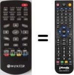 Télécommande équivalente Woxter ICUBE760