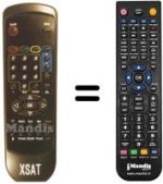 Télécommande équivalente Xsat CDTV360