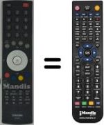 Télécommande équivalente Toshiba 37WL68P
