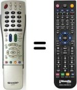 Télécommande équivalente Sharp LC37P70ER