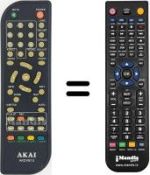 Télécommande équivalente Akai AKDVB13