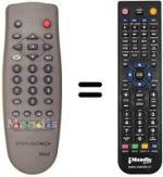 Télécommande équivalente Irradio DSR1000FTA