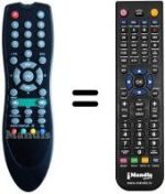 Télécommande équivalente Telestar TR10